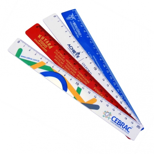 Régua de 20cm em PVC Leitoso-MB00249