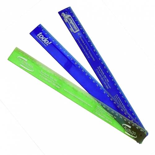 Régua de 30cm PVC Translucido-MB01249