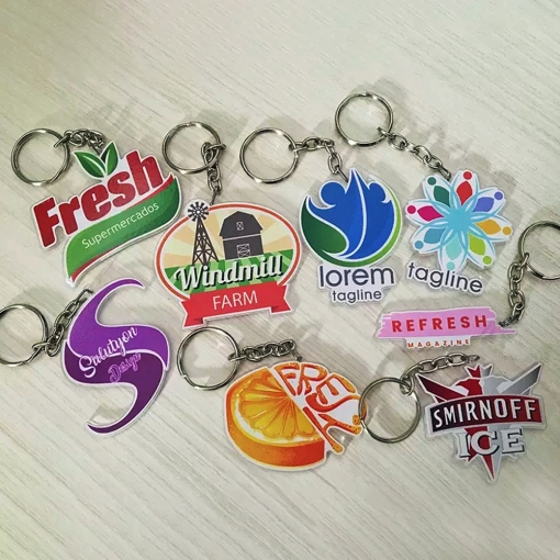 Chaveiros Personalizáveis em Acrílico com Gravação Digital UV-MB02409