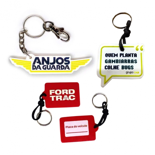 Chaveiro emborrachado personalizável placa-MB02415