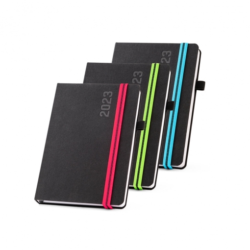 Agenda A5 em tecido poliéster (15,0 x 21,0)-MB66190
