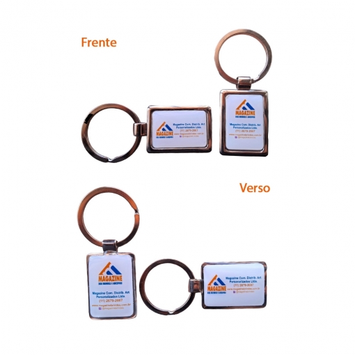 Chaveiro de metal retangular-MB03411