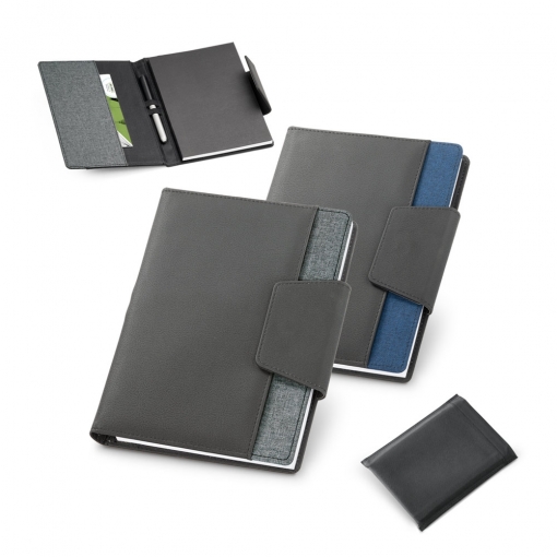 Caderno com capa A5 em Couro sintético 15,5 x 21,5-MB53788