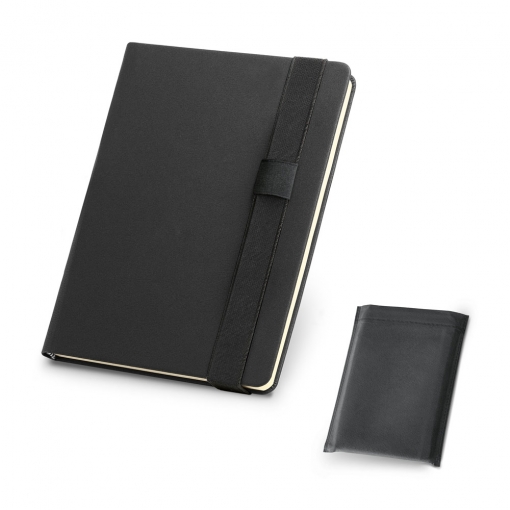  Caderno tipo Moleskine A5 em Couro Sintético (14,5x21cm)-MB53789