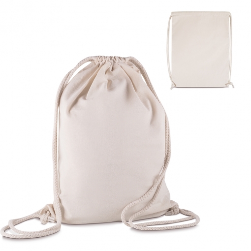 Sacola/Mochila em algodão 145g/m² (41x33cm)-MB03720