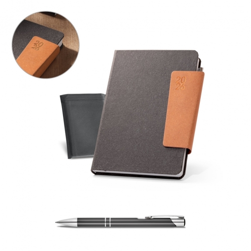 TAGORE A5. Agenda A5 em Pele (58% Reciclada)-MB66205