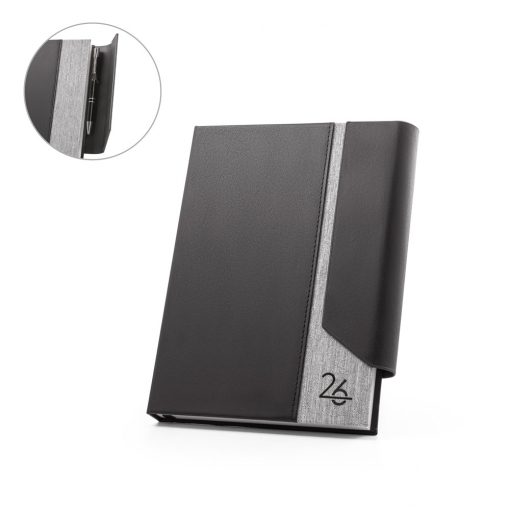 AUSTEN A5. Agenda A5 em PU (58% reciclado) e PET Reciclado (100% rPET) 300D-MB66214