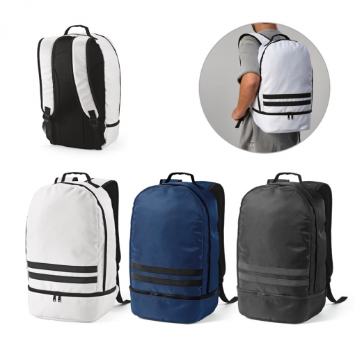 Mochila em 290T poliéster reciclado em sarja com forro em 210D poliéster reciclado-mb92334