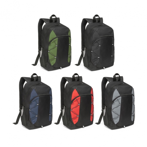 Mochila em 600D com detalhes em ripstop colorido-mb92338