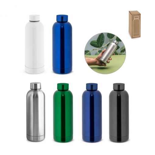 Squeeze em aço inox acabamento em mate metálico 550 mL-mb94288