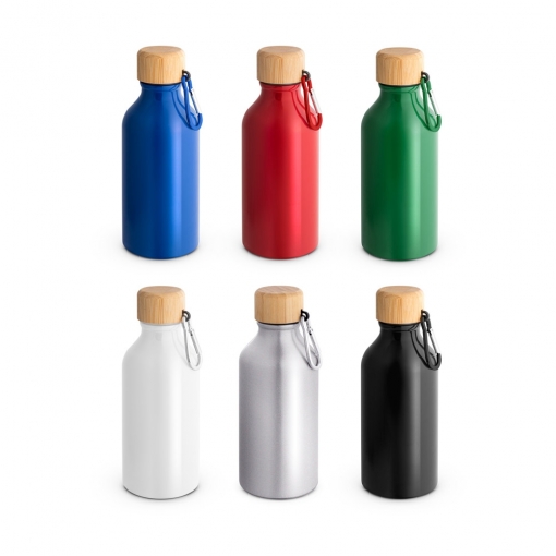 Squeeze em alumínio 100% reciclado com cor sólida brilhante 400 mL-mb94325