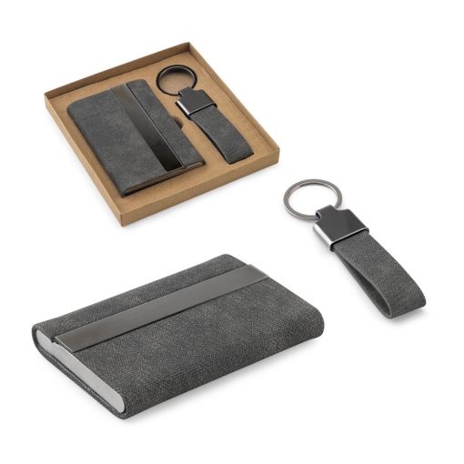 Conjunto porta-cartões e chaveiro-mb95100