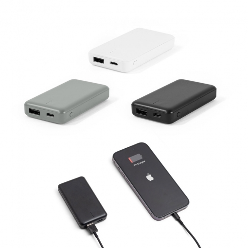 Bateria portátil em ABS 100% reciclado, 4.000 mAh-mb97195