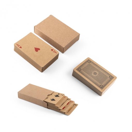 Baralho de 54 cartas clássicas em papel kraft-mb98149