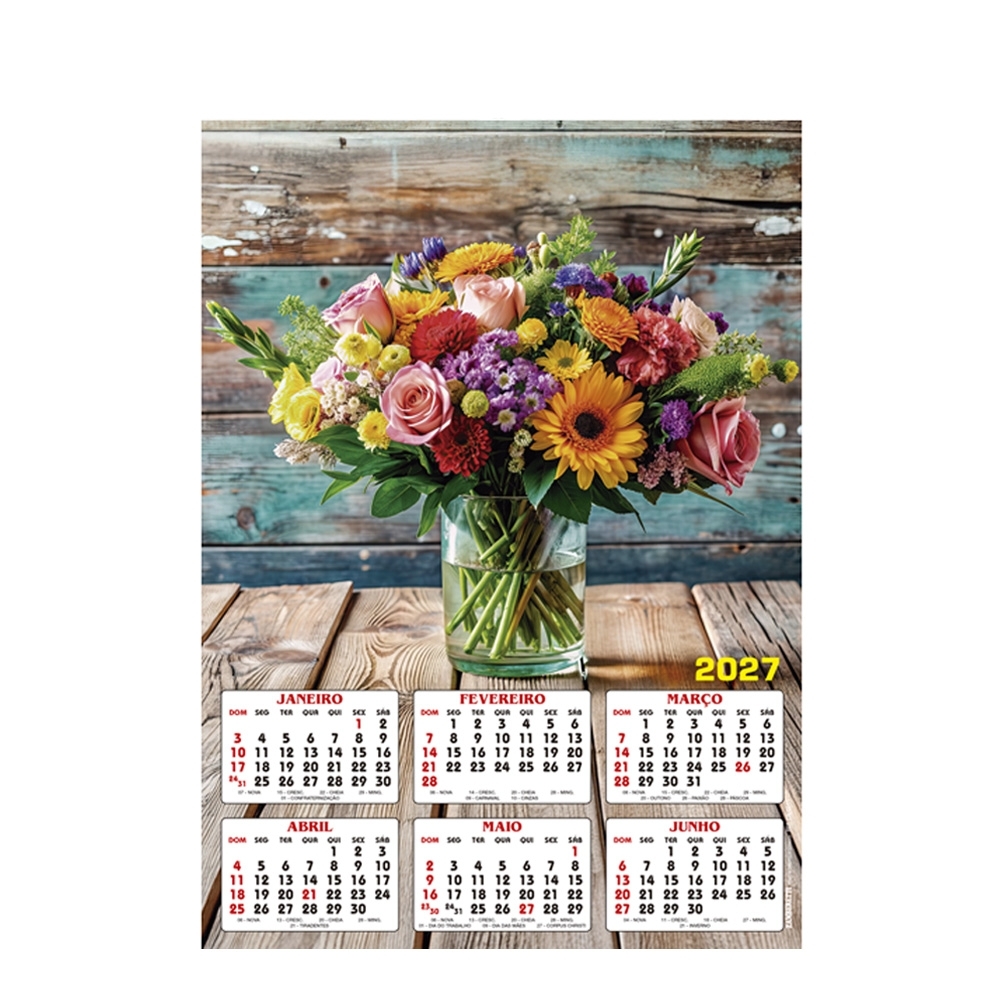 Folhinha em papel nobre 