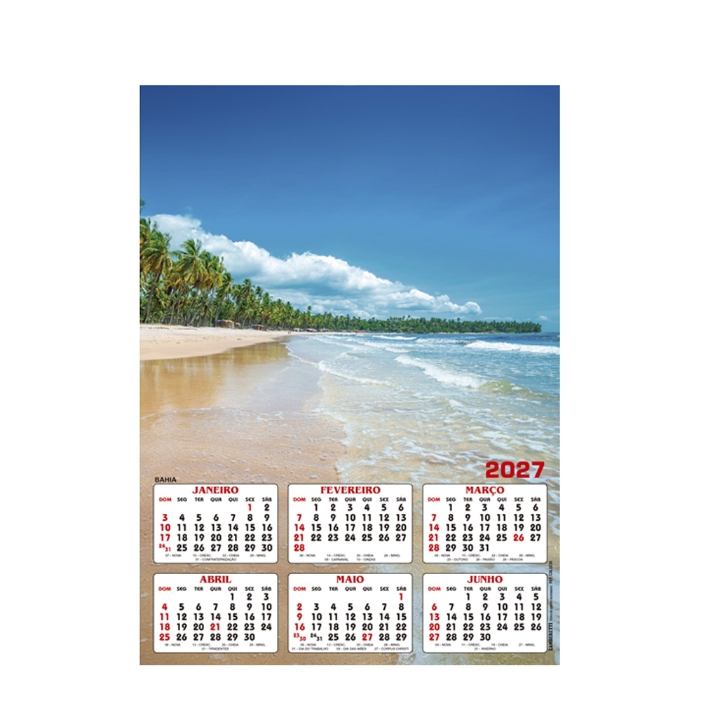 Folhinha em papel nobre 