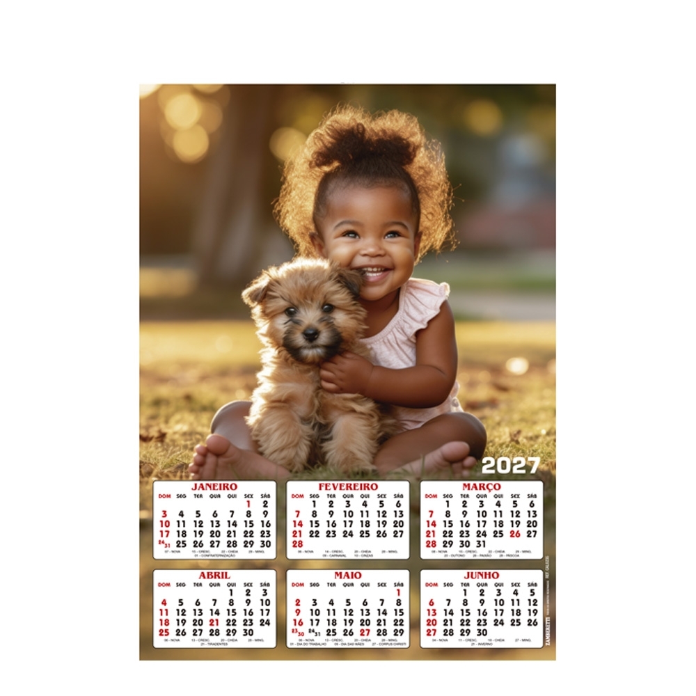 Folhinha em papel nobre 