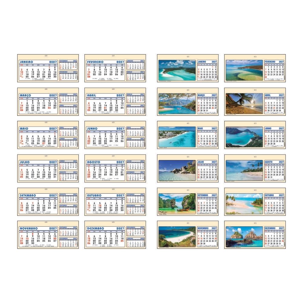 CALENDÁRIO DE MESA PEQUENO