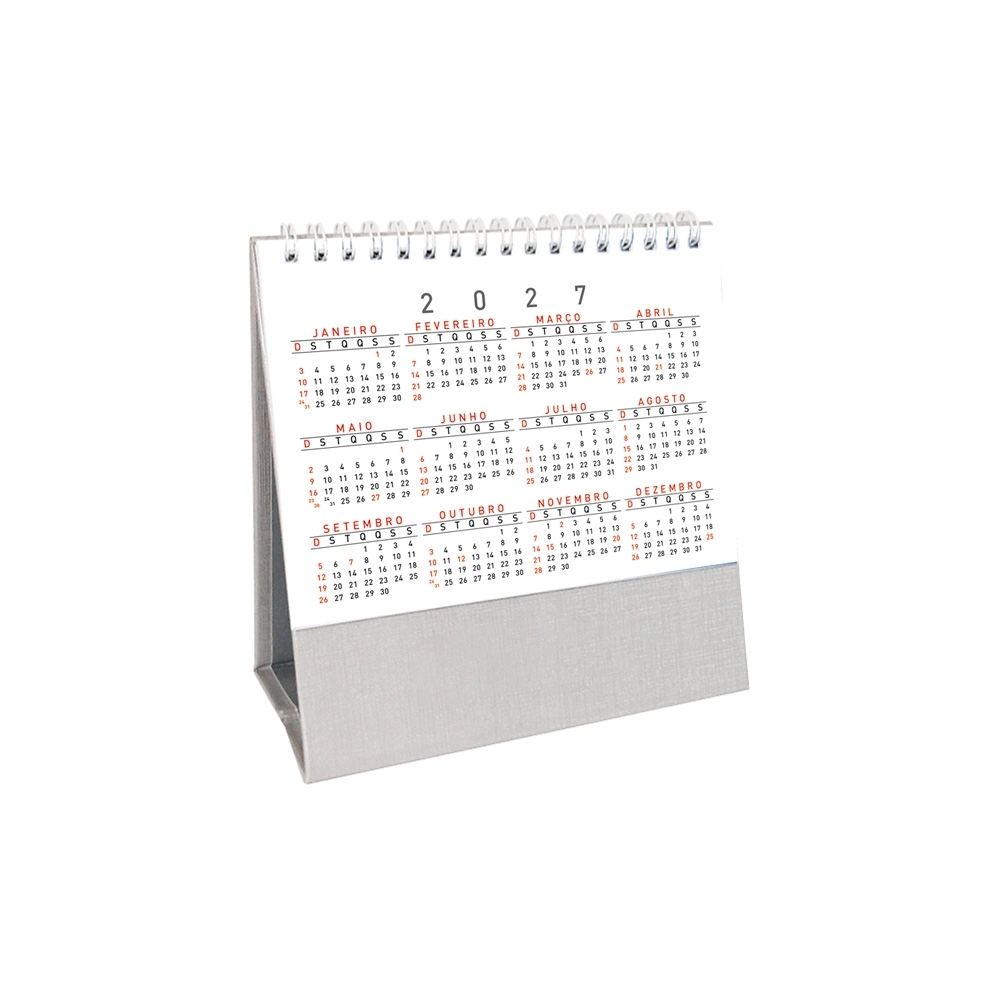 Calendário em Percalux Linho c/ Wire-o