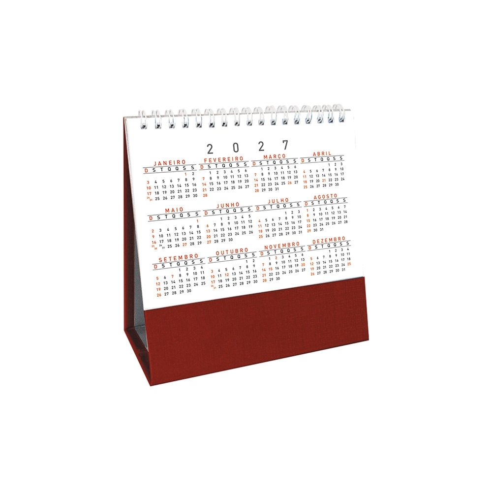 Calendário em Percalux Linho c/ Wire-o