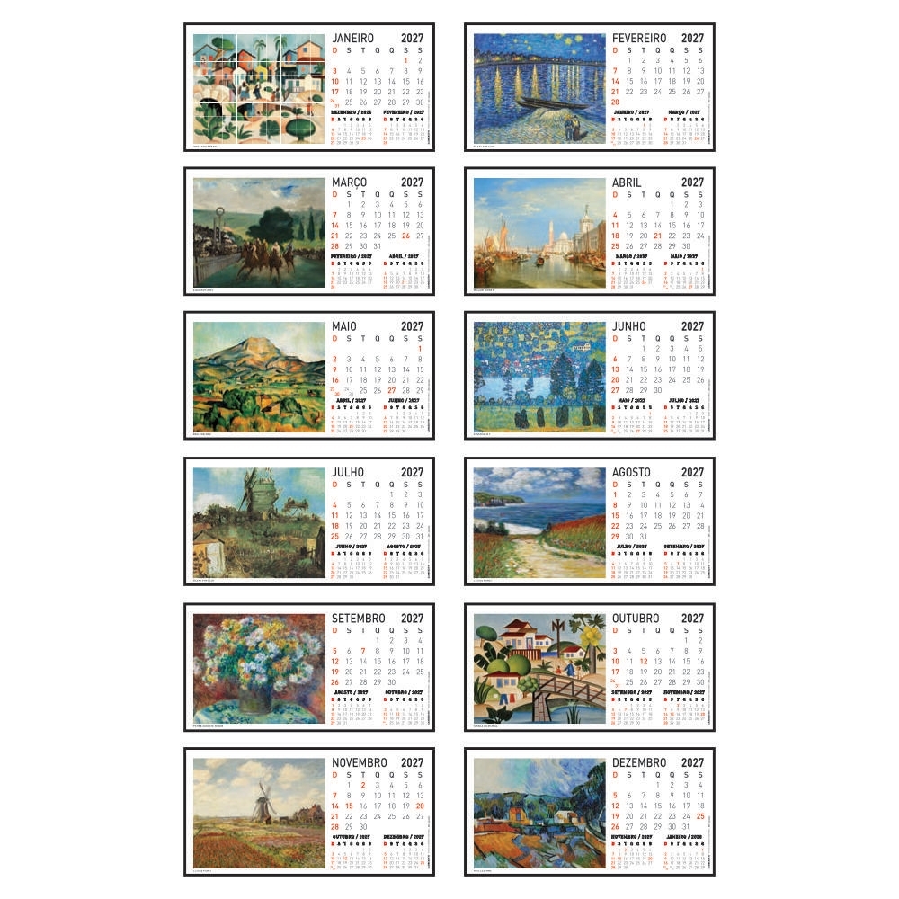 CALENDÁRIO EM PERCALUX LINHO C/ WIRE-O