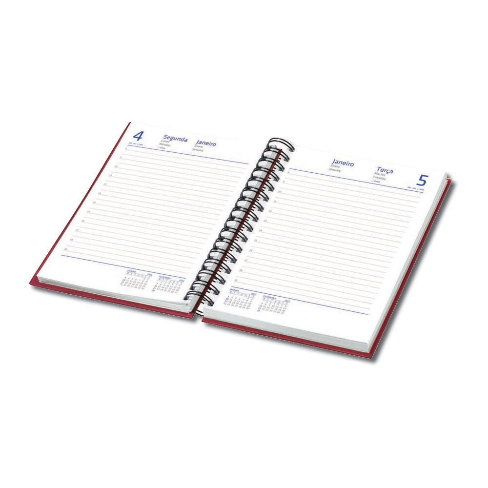 Agenda Diária com Wire-o 14,5x20,0 cm