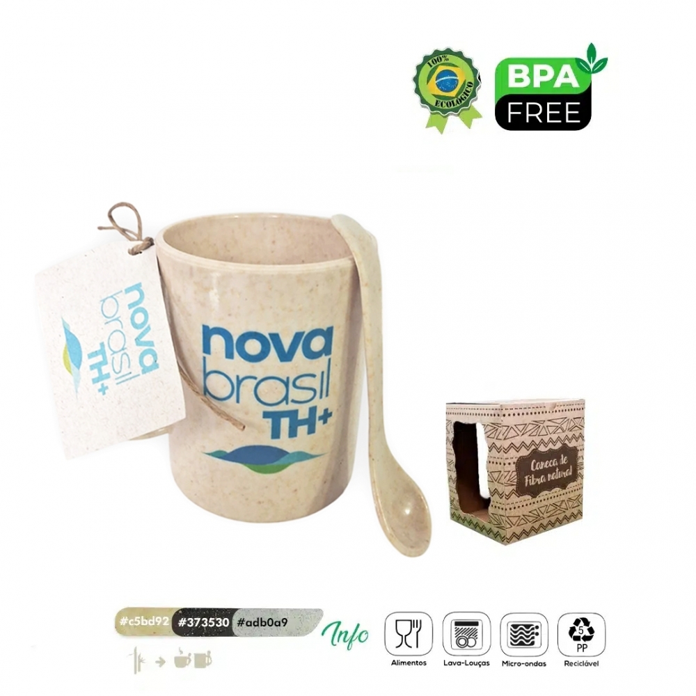 Caneca Ecológica fibra de Bambu