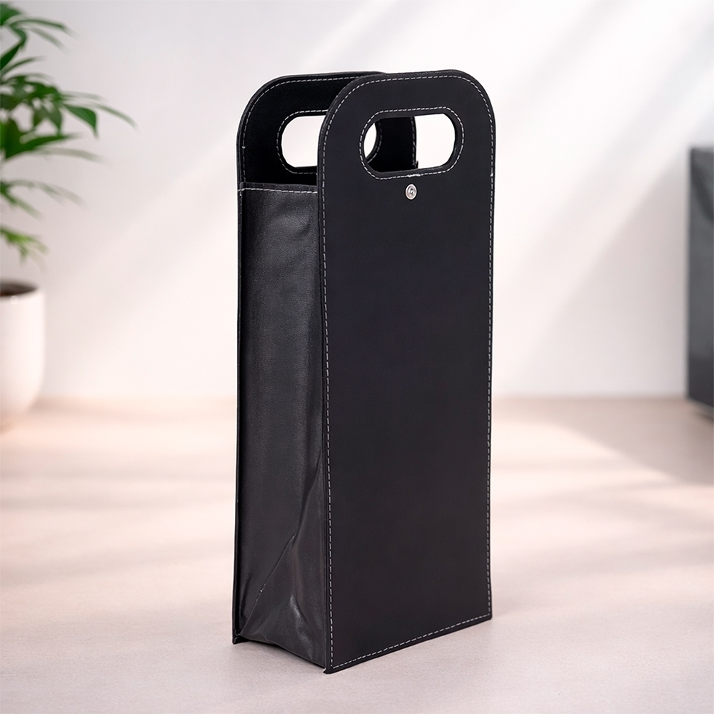 Porta-Vinho Duplo Couro Sintético