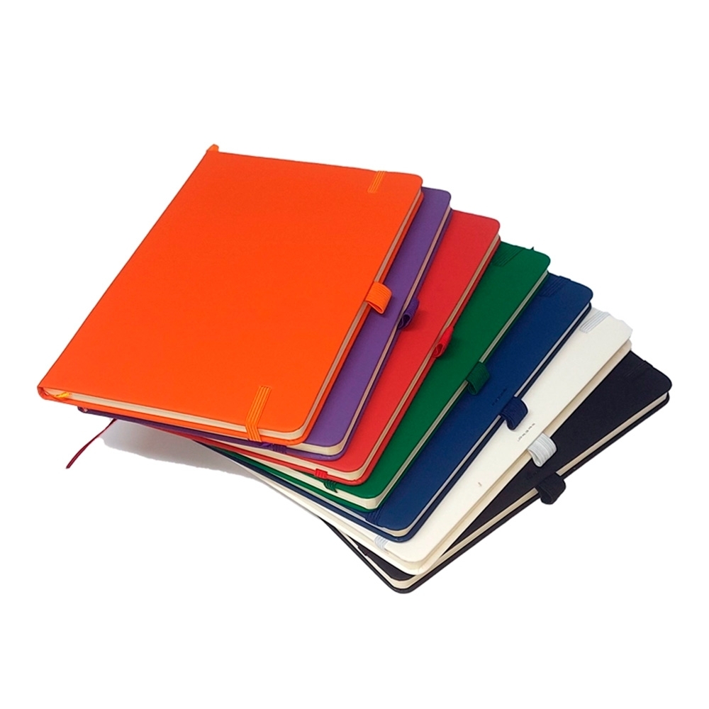 Caderneta Emborrachada com Porta Caneta e Marcador de Página