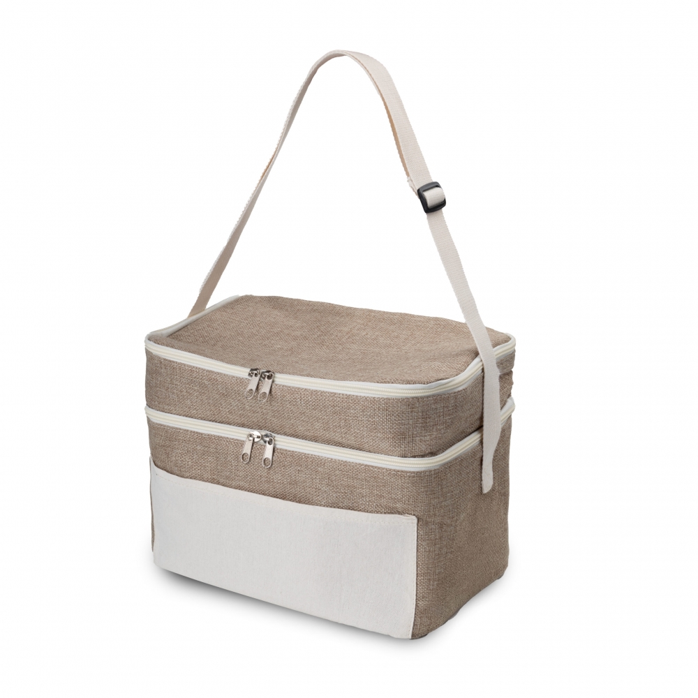 Bolsa Térmica em algodão e Juta sintética (24x30x20cm)