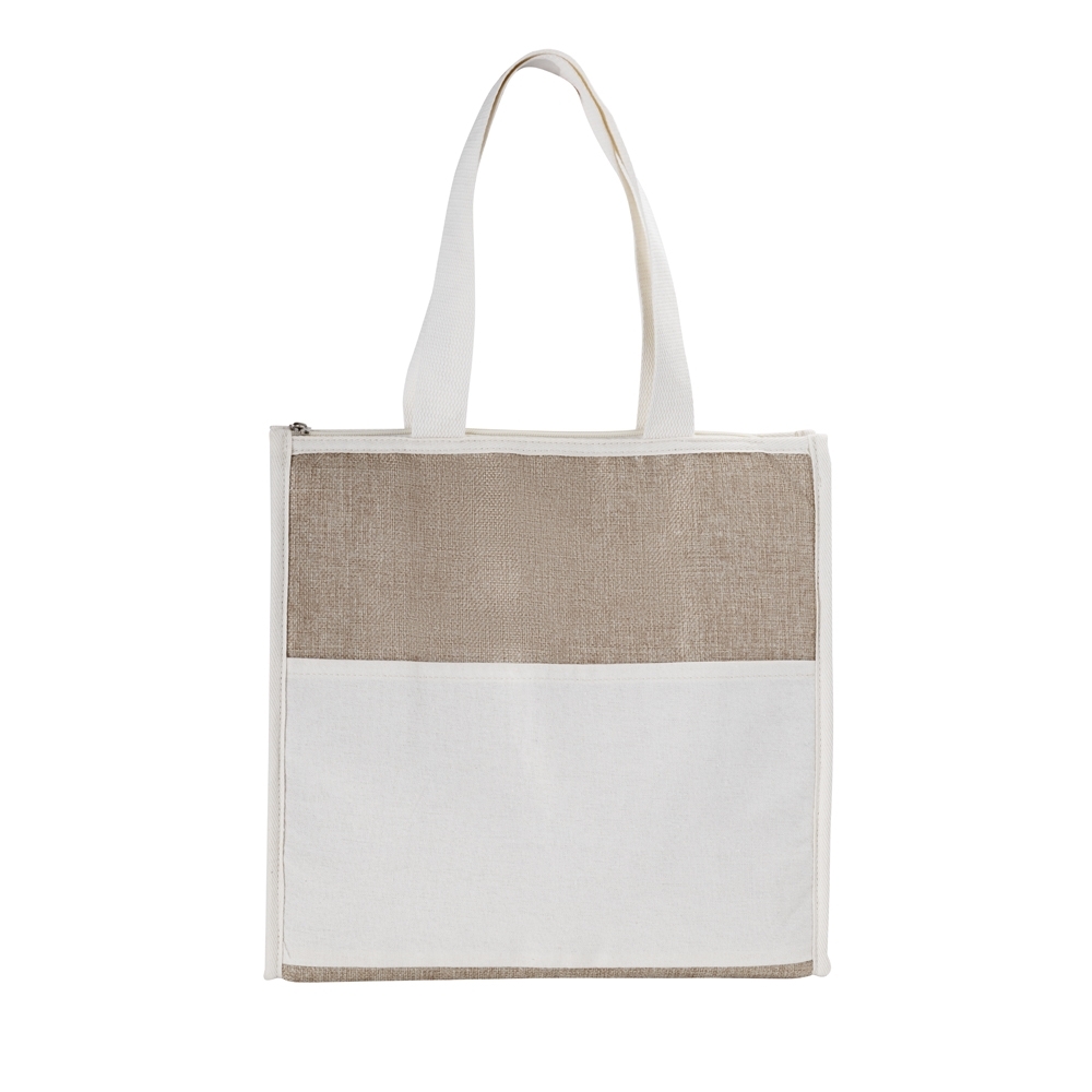 Bolsa Térmica em algodão e Juta sintética (34x34x16cm)