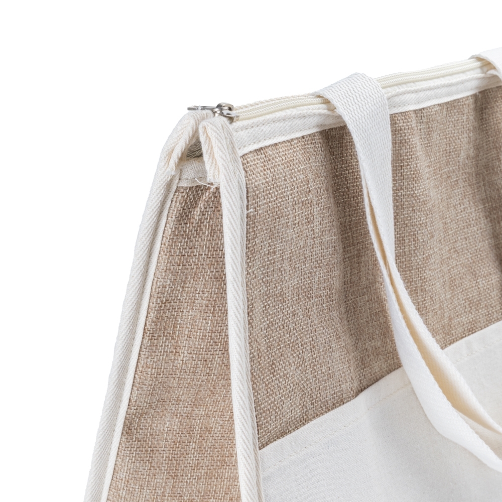 Bolsa Térmica em algodão e Juta sintética (34x34x16cm)